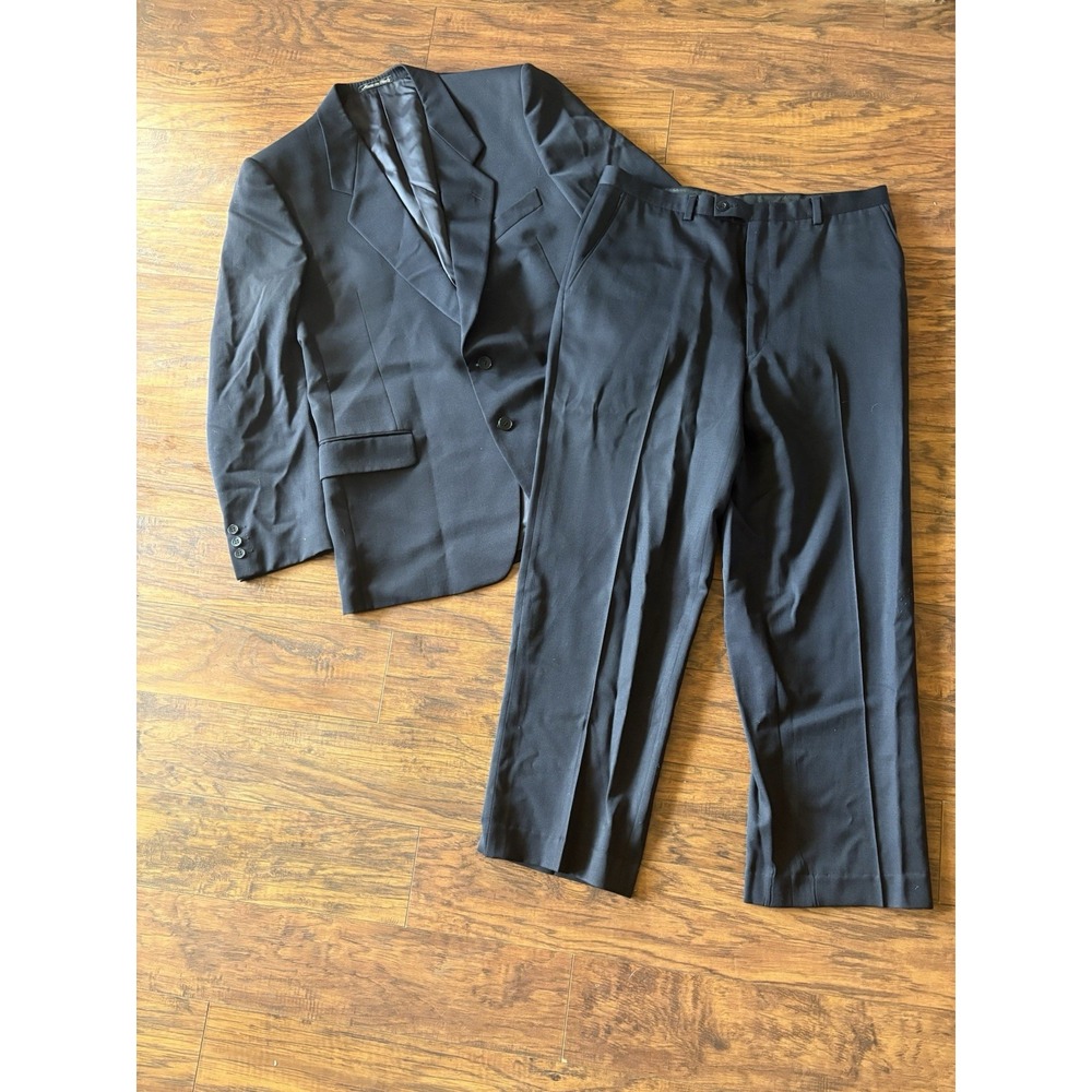 Conte di Roma Men's 2 Piece Suit Blazer Jacket & Pants Dark Blue 42L - Picture 1 of 13